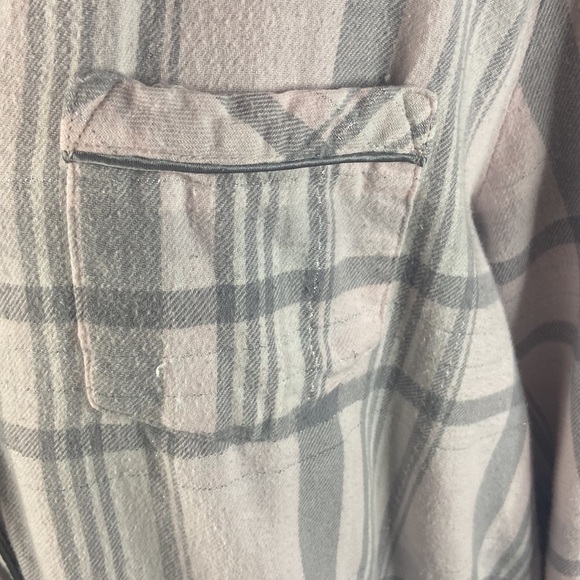 Croft & Barrow Intimates Flannel Plaid PJ Button Down Shirt - Picture 4 of 6